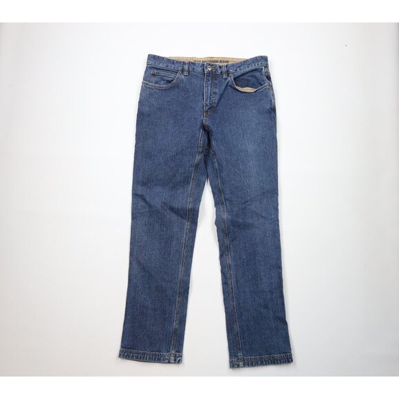 Duluth Trading Co Mens 34x32 Standard Fit Flex Ballroom Workwear Denim Jeans - Picture 1 of 12